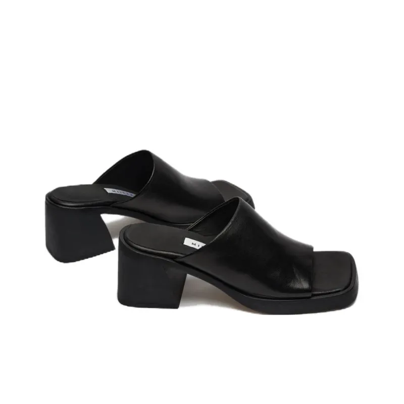 MIISTA Slide Slippers Women's Black-3