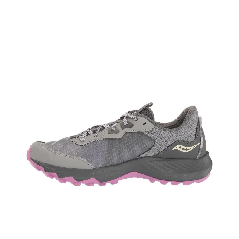 Saucony AURA TR Slip Resistant Low Top Running Shoes Women's Gray Pink-1