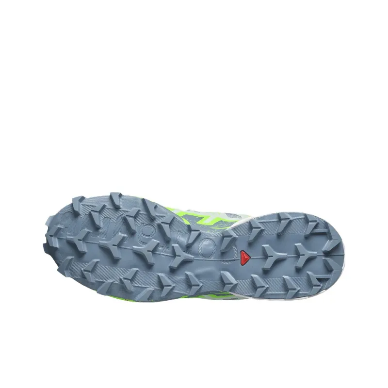 SALOMON Speedcross 6 Slip Resistant Low Top Running Shoes Women's Green Gray-5