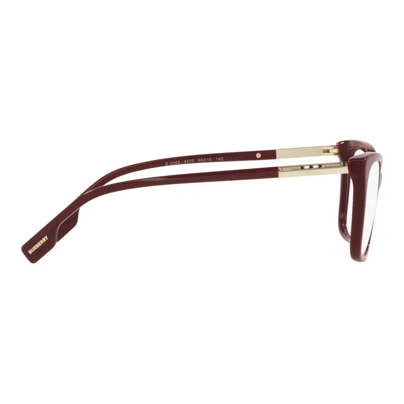 Burberry Plastic Metal Butterfly Eyeglass Frames Women's Red-4