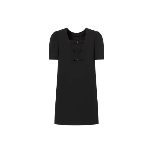 JZ. ANNAKRO Short-Sleeved Dresses Women's Plain Black