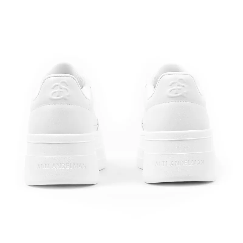 ANN ANDELMAN Arcade Blanc Height Increasing Low Top Skateboard Shoes Women's-3