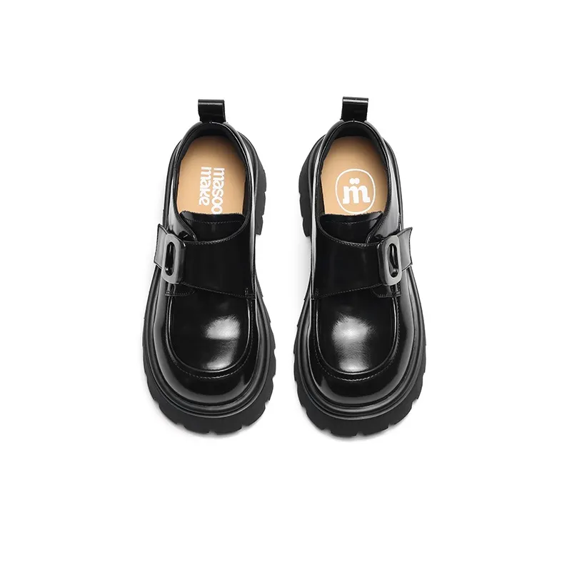 MASOOMAKE Loafers Women's Low Top Tranquil Black, Dark Brown-2