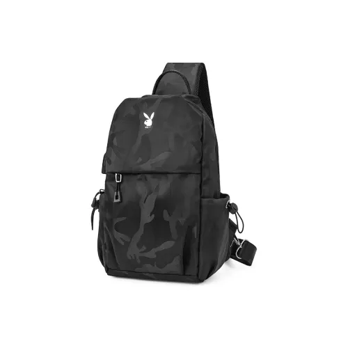 Playboy Fabric Sling Bag Medium Size Men's Black