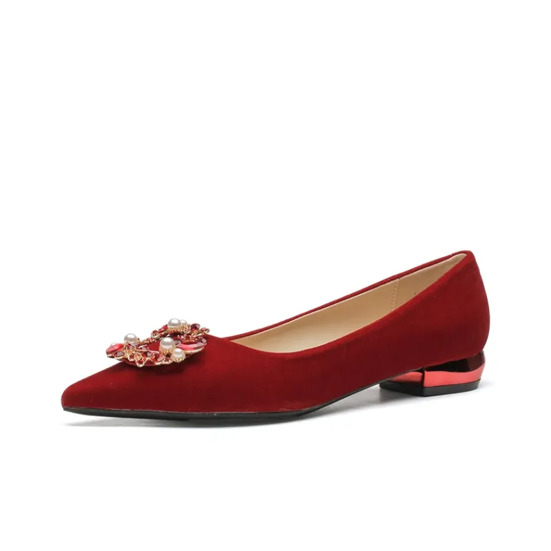 Ainer cat Casual Single Shoes 2.5cm Women's Red-1