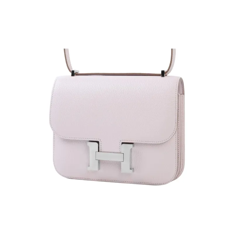 HERMES Constance Mysore Goat Skin Shoulder Bag Crossbody Bag Mini Women's 09 Mauve Pale Dream Purple-1