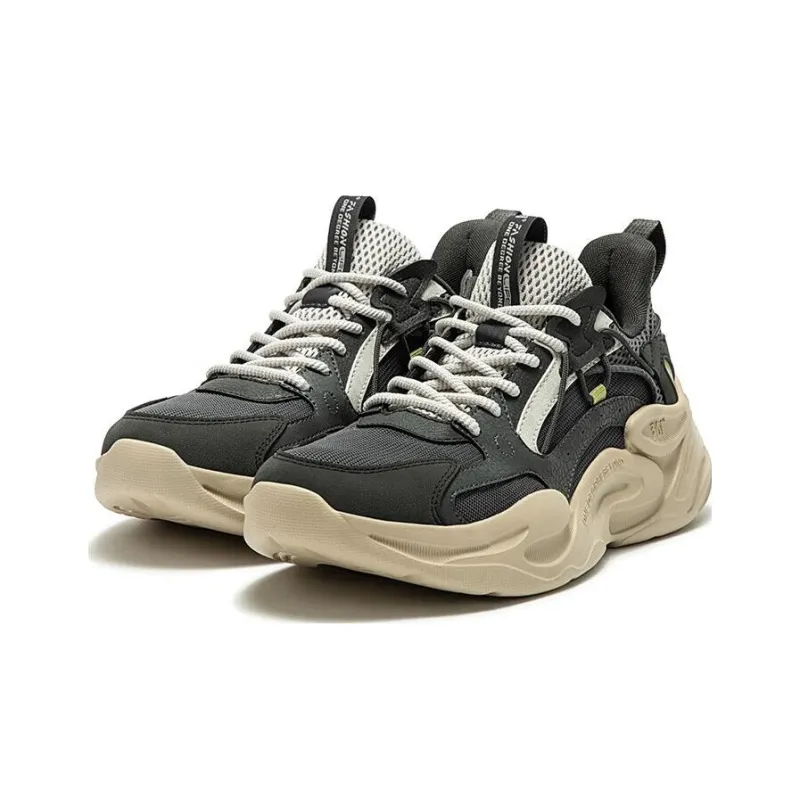 361° Abrasion Resistant Low Top Running Shoes Men's Gray-2