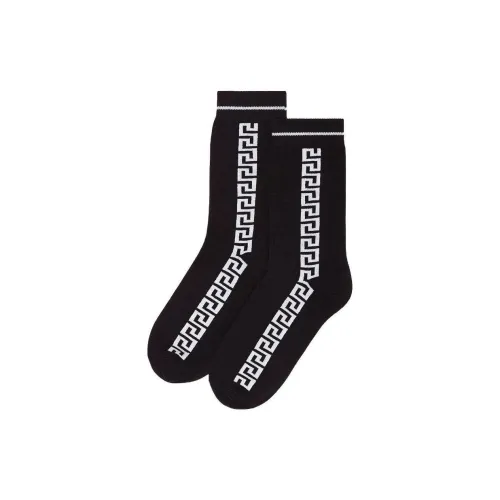 VERSACE Mid-Calf Socks Men's 1 Pack Black