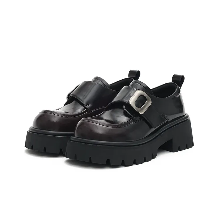 MASOOMAKE Loafers Women's Low Top Tranquil Black, Dark Brown-7