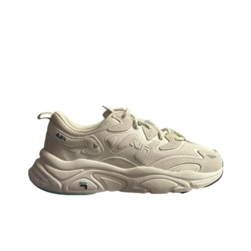 FILA Mars 1 Anti Slip Wear Resistant Low Top Chunky Sneakers Women's Milk White-1