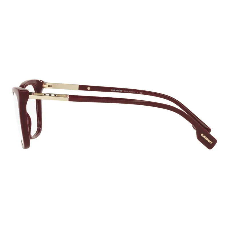 Burberry Plastic Metal Butterfly Eyeglass Frames Women's Red-2