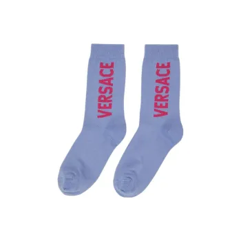 VERSACE FW23 Mid-Calf Socks Men's 1 Pack Blue