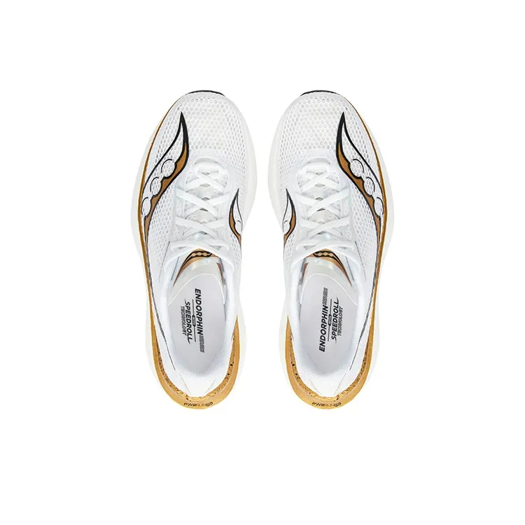 Saucony Endorphin Pro 3 Low Top Running Shoes Men's White Gold-2