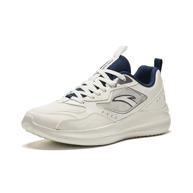 Anta Durable Breathable Low Top Casual Running Shoes Men's White-1