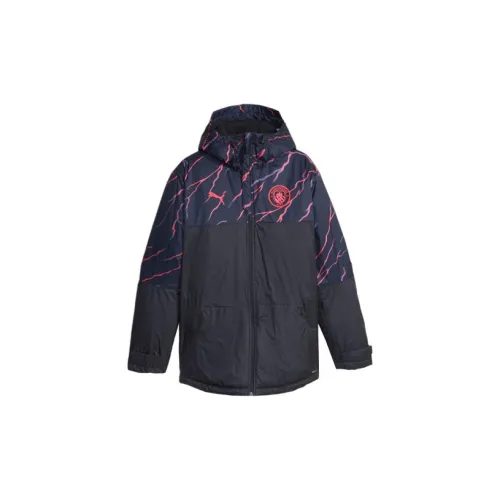 PUMA Veste D'hiver De Football À Imprimé Manchester City Jacket Men's Dark Marine Blue