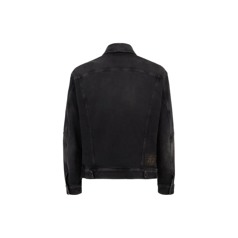 FENDI Denim Jackets Men Black-1