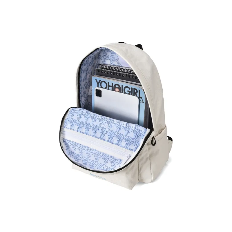 FINITE LOOP Recycled Material Backpack Unisex White-3