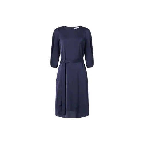 JZ Juzui Long Sleeved Dresses Women's Dark Blue