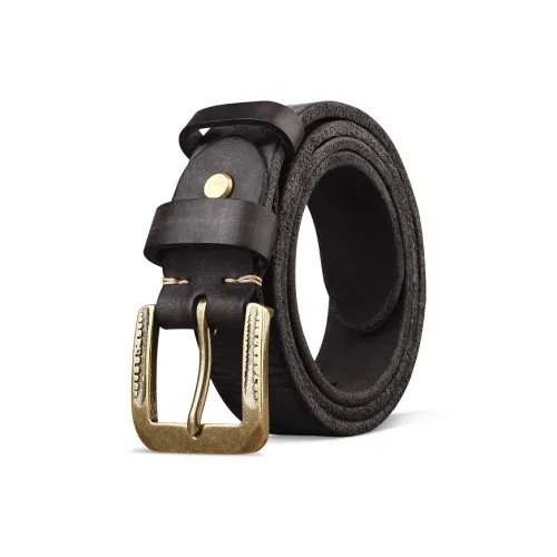 JEEP SPIRIT Versatile Trendy Youth Vintage Leather Belts Men's Width 3.8cm