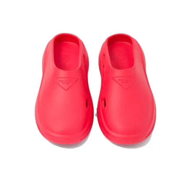 PRADA Foam Rubber Mule Red-4