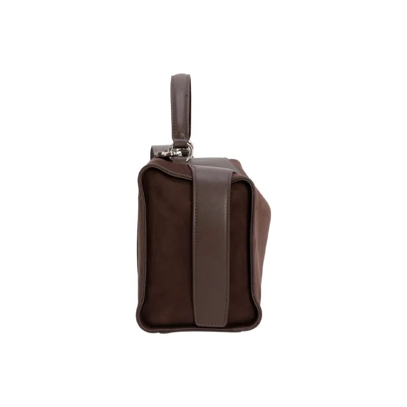 VENOF Cow Leather Shoulder Bag Crossbody Bag Handbag Medium Size Women's Toraja Brown/Manting Coffee-11