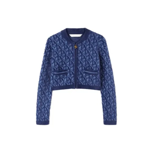 PALM ANGELS Monogram-jacquard Zip-up Cardigan