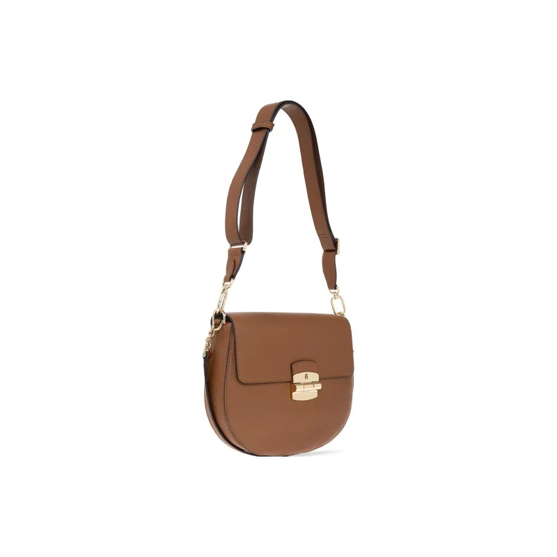 Furla Club 2 Leather Shoulder Bag Crossbody Bag Mini Women's Brown-2