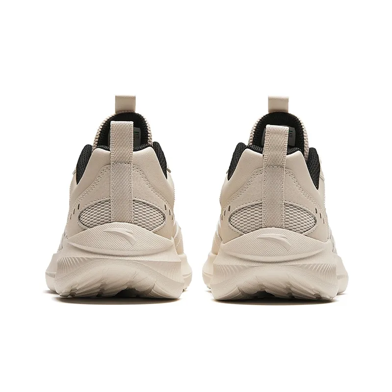 Anta Durable Breathable Low Top Running Shoes Men's White Black-3