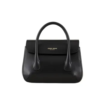 GIORGIO ARMANI Leather Handbag Small Size Women's Black