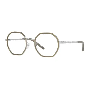 TORY BURCH Metal Irregular Shape Eyeglass Frames Women's Olive Green