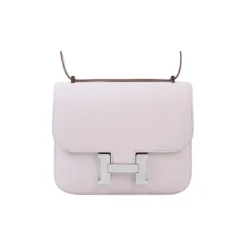 HERMES Constance Mysore Goat Skin Shoulder Bag Crossbody Bag Mini Women's 09 Mauve Pale Dream Purple