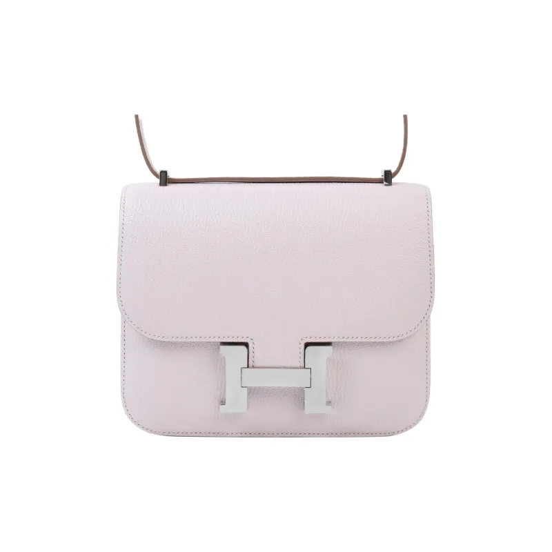 HERMES Constance Mysore Goat Skin Shoulder Bag Crossbody Bag Mini Women's 09 Mauve Pale Dream Purple-0