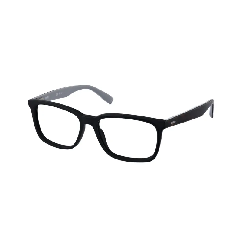 HUGO BOSS Plastic Square Eyeglass Frames Men's Black-0