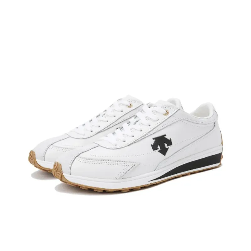 DESCENTE Cron Racer Slip Resistant Cushioning Abrasion Resistant Low Top Skateboard Shoes Unisex White-2