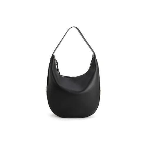 VENOF Cow Leather Shoulder Bag Crossbody Bag Women's Black Mocha Coffee
