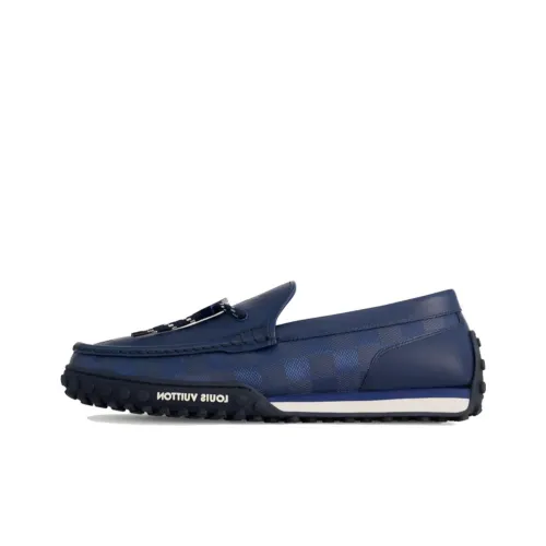 LOUIS VUITTON RACER Gommino Loafers Men Blue