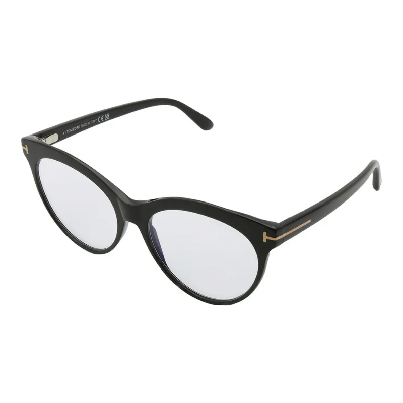TOM FORD Acetate Cat Eye Eyeglass Frames Men's Black-2