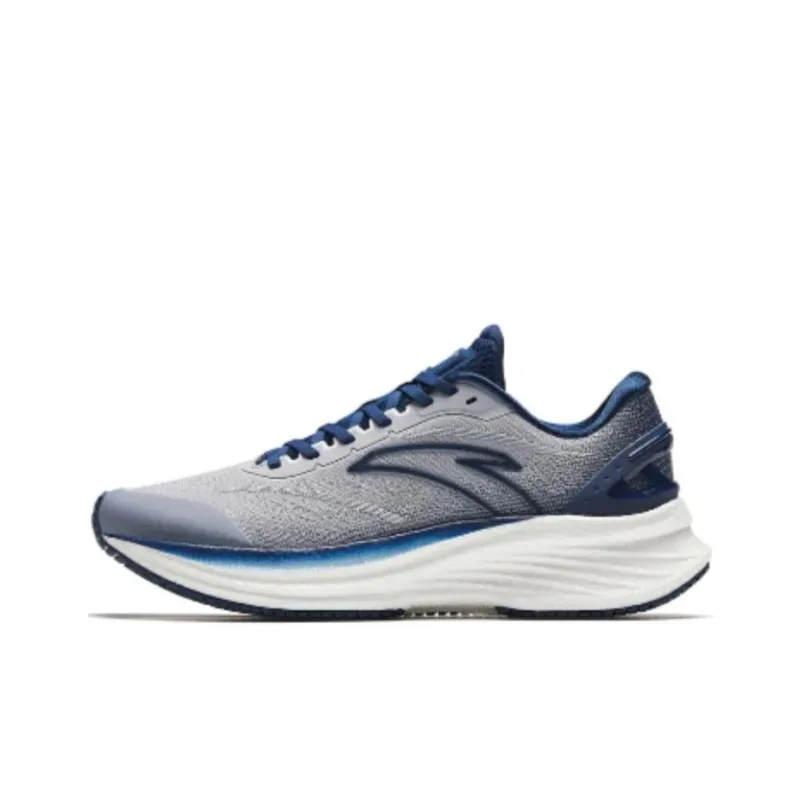 Anta Cushioning Wear-Resistant Low-Top Running Shoes Men's Gray Blue-0