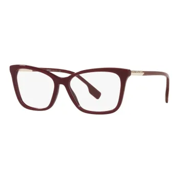Burberry Plastic Metal Butterfly Eyeglass Frames Women's Red