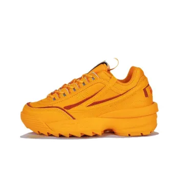 FILA Disruptor 2 Anti-Slip And Wear-Resistant Breathable Low-Top Tennis Shoes Women's Yellow