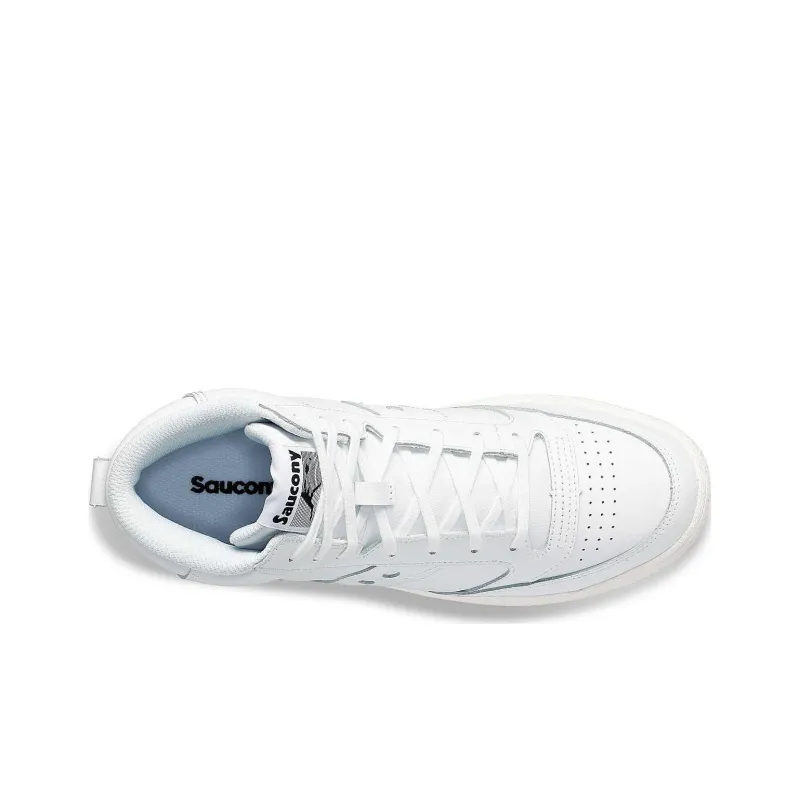 Saucony Jazz Court High Anti-Slip Wear-Resistant High-Top Skateboard Shoes Unisex White-2