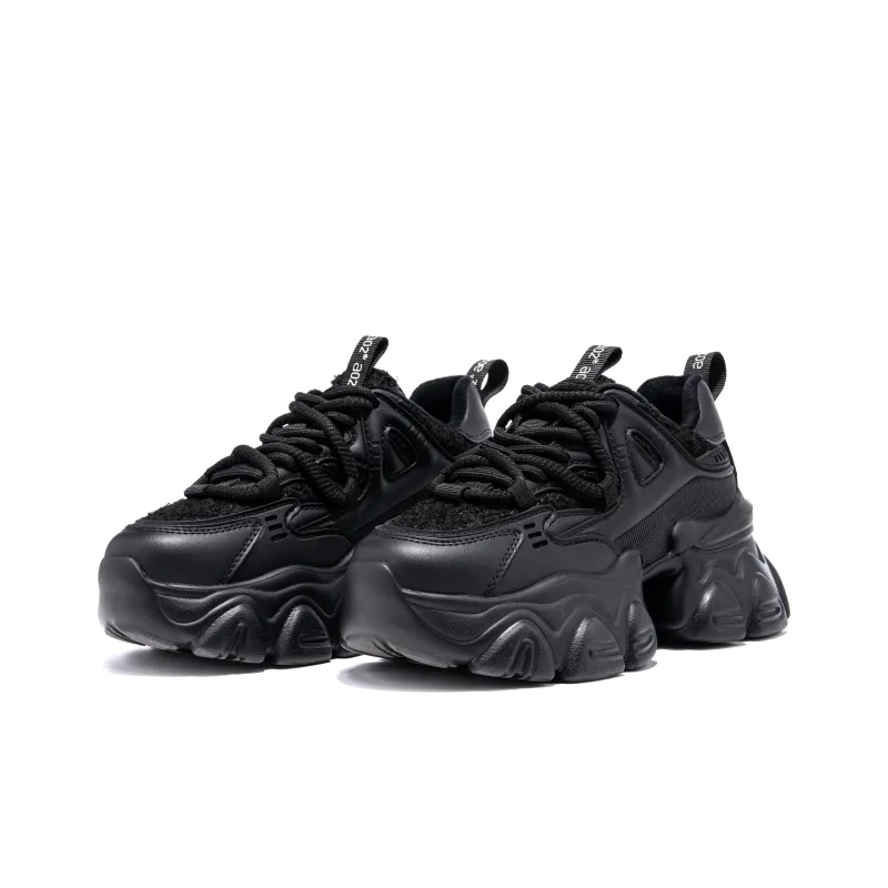 A02 Toby Black Low-Top Chunky Sneakers Women's-1
