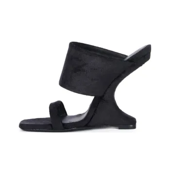 RICK OWENS Lilies Luxor Cantilever 125mm Wedge Mules