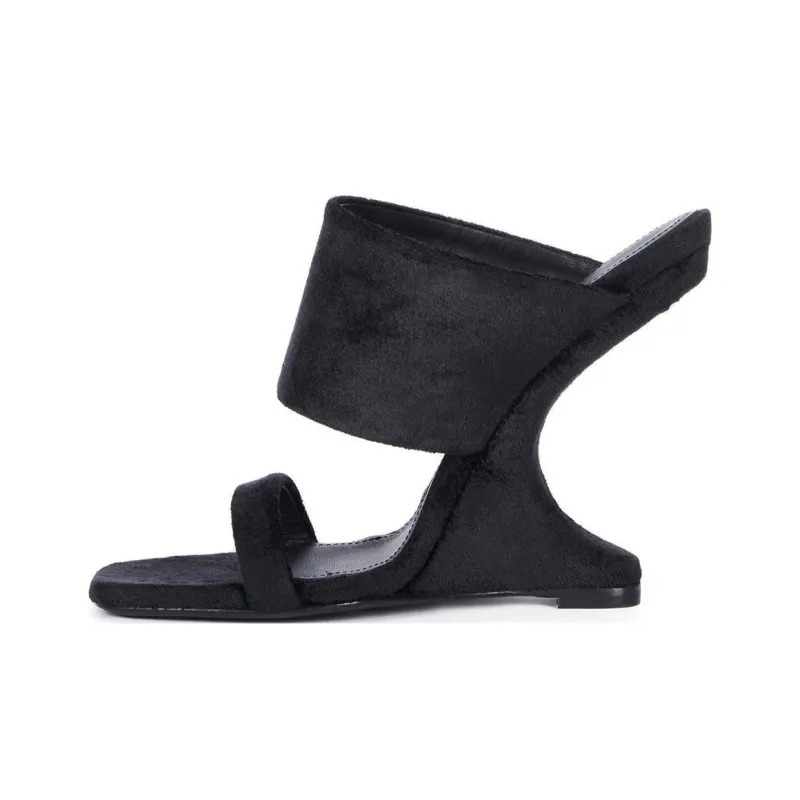 RICK OWENS Lilies Luxor Cantilever 125mm Wedge Mules-0