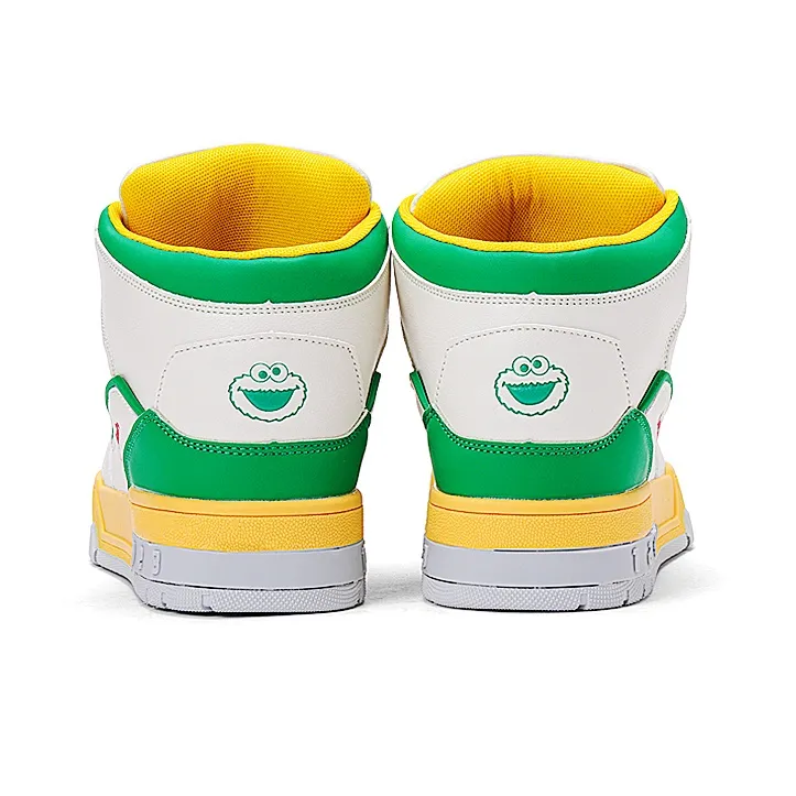 SESAME STREET Cushioned Wear Resistant Lightweight Breathable Slip Resistant High Top Skateboard Shoes Unisex-21
