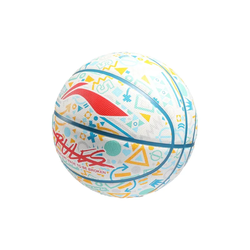 LiNing Rubber Basketball Ecru Size 7 Training Unisex-5