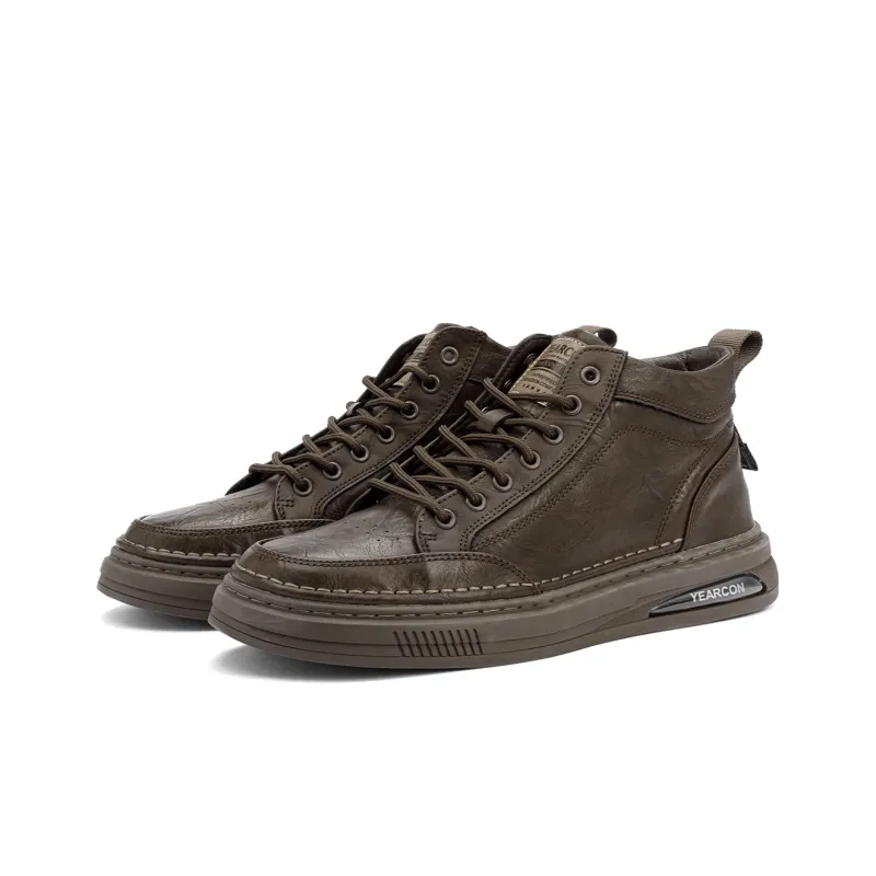 YEARCON Anti-Slip Wear-Resistant High-Top Skateboard Shoes Men's-6