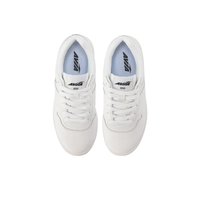 AVIA 800 Series Cushioning, Wear Resistant Low Top Skateboard Shoes Women's White-4