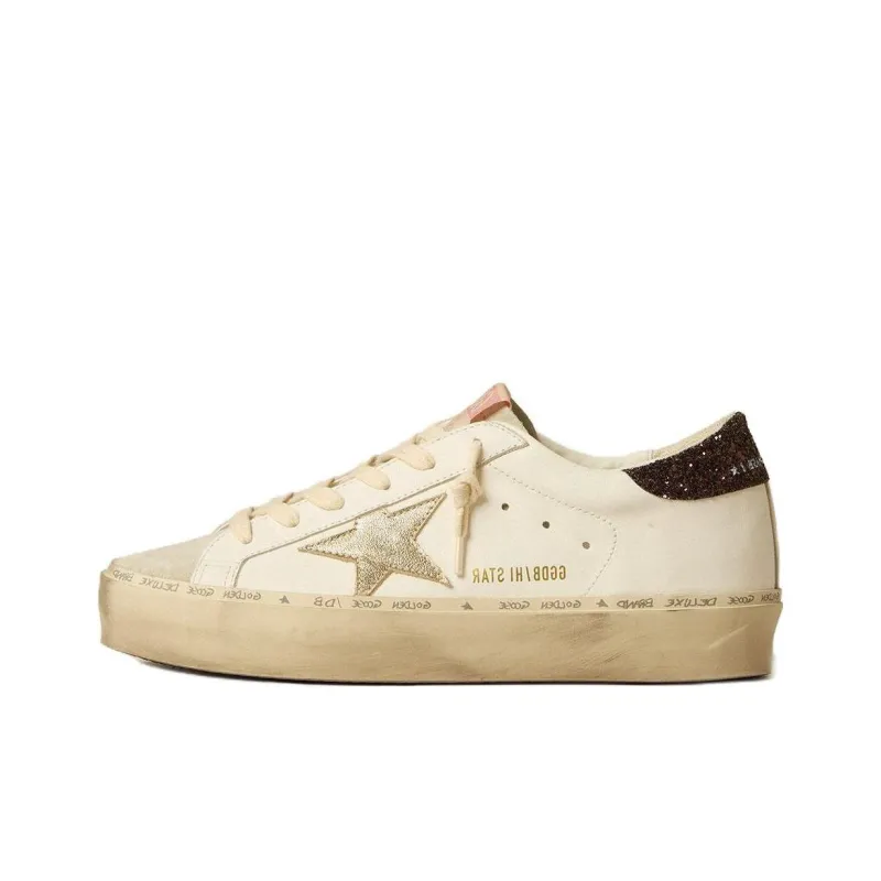 Golden Goose Hi Star Low Top Skateboard Shoes Women's White-0