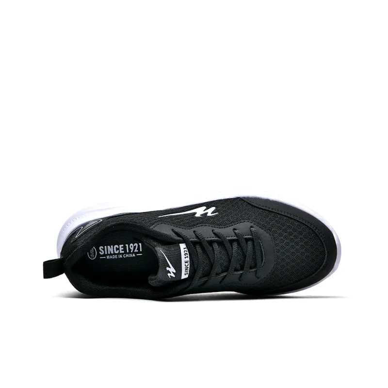 Binary Low Top Casual Running Shoes Men's Black White-3